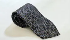 GUCCI ネイビー チェーンパターン ネクタイ Gロゴ