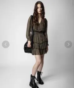 【定価5万6千】ZADIG＆VOLTAIRE レオパード ひざ丈 ワンピース