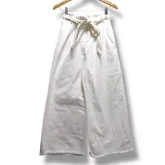 LOWRYS FARM ワイドパンツ ホワイト　白　レディース　イージーパンツ