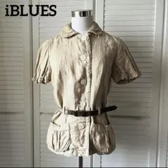 iBLUES イブルース　リネン 麻100 半袖　ベルト付　サファリジャケットのサムネイル