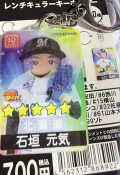 千葉ロッテマリーンズ パワプロ レンチキュラーキーホルダー 石垣元気