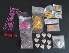 未使用　アクセサリーパーツ　ピアス、ロンデル、ネックレス留め金等　11種類