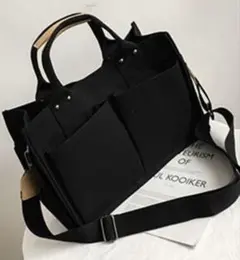 トートバッグ　キャンバス　ベジバッグ　エコバッグ　2way　仕切りトートl