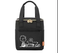 スヌーピー　SNOOPY ピーナッツ　保冷保温バッグ　ピクニック　ブラック