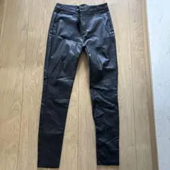 SHEIN フェイクレザー スキニーパンツ ブラック