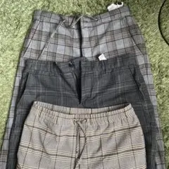 ZARA チェックカジュアルパンツ 3点セット S/M