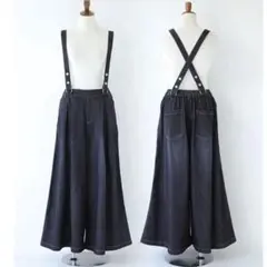 n'Or LABELノアールレーベル　サスペンダー付 ワイドデニム パンツ Sのサムネイル