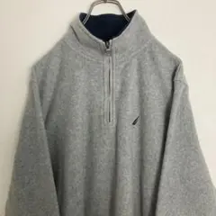 NAUTICAノーティカ☆刺繍ロゴ ハーフジップフリースジャケット