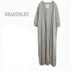 ビアズリー　BEARDSLEY リネンロングカーディガン　半袖　グレーのサムネイル