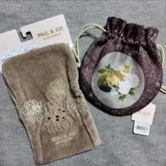 sale 新品 ポール&ジョー 猫 巾着 ポーチ & タオルポーチ