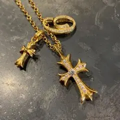 CHROME HEARTS 22Kタイニーファットクロスパヴェダイヤ セット売り