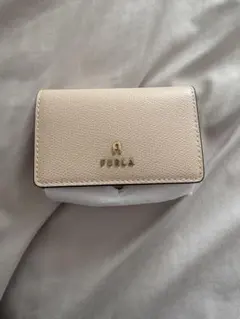 FURLA ベージュ レザー カードケース
