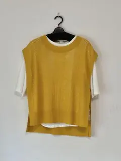 エスプリドール マスタード レイヤードニット セット M-Lサイズ