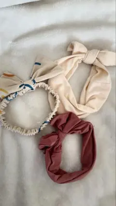 ベビー用 リボンヘアバンド3点セット