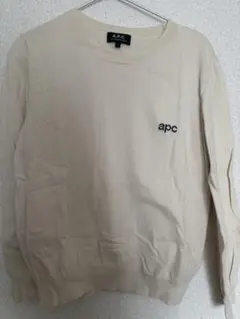 A.P.C. アーペーセー　ベージュ ニット　クルーネックセーターのサムネイル