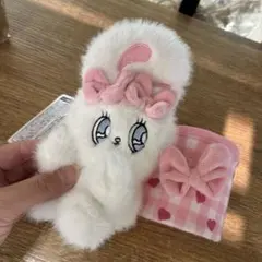 エスターバニー　ぬいぐるみ付き小物入れ　ピンク