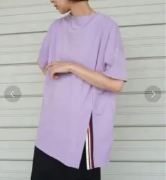 ルカレディラックルカ サイドスリットチュニック オーバーシルエットテープライン