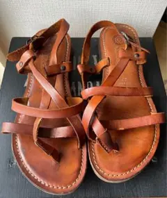 Eder Shose エダーシューズ レザーサンダル ブラウン イタリア 37のサムネイル