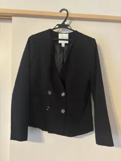 FOREVER 21 ブラック ノーカラージャケット Mのサムネイル