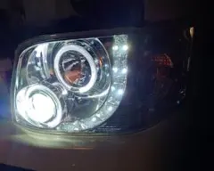 紫×白 シグナスX 3型 デビルアイ 社外ヘッドライト LED se44j1yp
