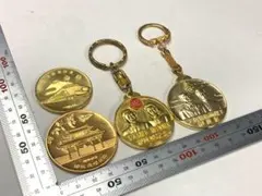 記念メダル キーホルダー 4点セット 金婚式 国会議事堂見学 瀬戸大橋