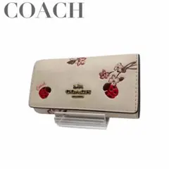 COACH コーチ 長財布 てんとう虫 8.116 花柄 ホワイト