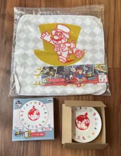 スーパーマリオ　オデッセイ　一番くじ　2Dイラストタオル　アート小皿