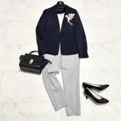 グリーンレーベルリラクシング×アンタイトル✨セットアップ　スーツ　ノーカラー