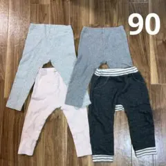90サイズ UNIQLO 西松屋 ベビーレギンス 4点セット
