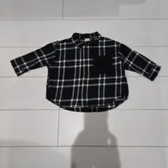 petit main 長袖シャツ チェック 90