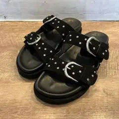 LE TALON ビジュードットベルトサンダル　ブラックのサムネイル