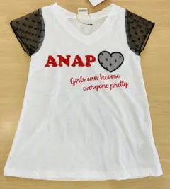 ANAP kids 黒ドットレース　ワンピース