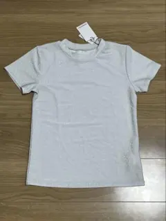 moment＋ トップス 半袖 ラメ入り L シルバーのサムネイル