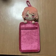 からぴち ぬいぐるみ付きカードケース ピンク