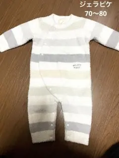 GELATO PIQUE ストライプロンパース 70-80cm