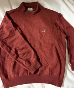 Crocodileバーガンディ タートルネックセーター