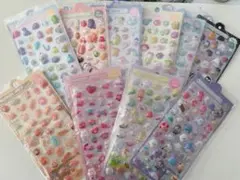 3Dシール かわいいキャラクター 韓国雑貨　10枚セット　お得　シール帳