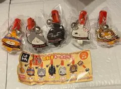 はま寿司 ラーメン赤猫 自転車キーホルダー 全5種セットのサムネイル