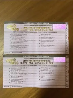 USJ ユニバーサル・エクスプレス・パス 2枚セット(2027年5月迄