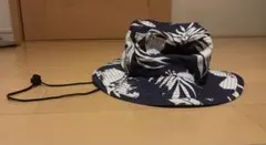 花柄 ネイビー バケットハット