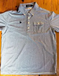 【美品】ルコックゴルフ ストライプ ポロシャツ メンズ XL