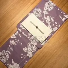 浴衣4点セット◇芍薬浴衣✖️麻の葉柄半幅帯✖️天然石帯留✖️真田紐