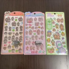 新品　モンチッチ うるちゅるポップシール 平成はっぴーフォンシール 3種セット