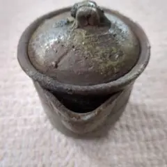 ア*ネ様 茶道具 手作り陶器 茶釜 蓋付き