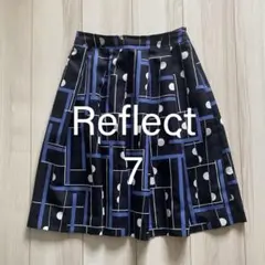 【美品♪】Reflect 幾何柄 タックフレアスカート サイズ7