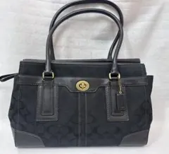 COACH コーチ ハンドバッグ シグネイチャー ブラック 11063