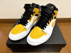 NIKE AIR JORDAN 1 MID イエロー ホワイト 28.5cm