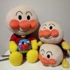 それいけ！アンパンマン ぬいぐるみ3体セット 新品 ヒーロー やなせたかし