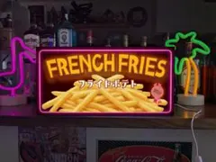 【オーダー無料】フライドポテト 揚げ芋 店舗 看板 置物 雑貨 ライトBOX