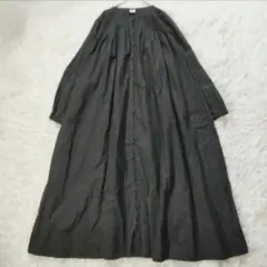 美品】ツハルバイサマンサモスモス ピンタック ギャザーワンピース チャコール